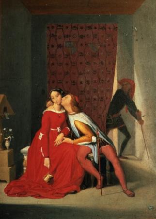Jean Auguste Dominique Ingres Gianciotto Discovers Paolo and Francesca oil painting picture